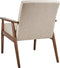 ESRUM - Fauteuil - Beige - Stof/Donker hout