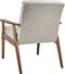 ESRUM - Fauteuil - Grijs - Stof/Donker hout