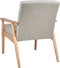 ESRUM - Fauteuil - Grijs - Stof/Licht hout