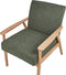 ESRUM - Fauteuil - Groen - Stof/Licht hout
