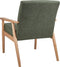 ESRUM - Fauteuil - Groen - Stof/Licht hout