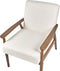 ESRUM - Fauteuil - Off-white - Bouclé/Donker hout