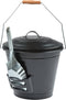 Esschert Design - Asemmer met schep - Haardvuur accessoires - Staal - Zwart