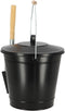 Esschert Design - Asemmer met schep - Haardvuur accessoires - Staal - Zwart