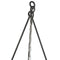 Esschert Design - Driepoot met ketting - Haardvuur accessoires - Staal - Zwart