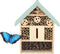 Esschert design insectenhotel - hout - mintgroen/naturel - 24.5x10.5x29cm - bijenhotel/Insectenhuis