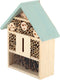Esschert design insectenhotel - hout - mintgroen/naturel - 24.5x10.5x29cm - bijenhotel/Insectenhuis