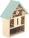 Esschert design insectenhotel - hout - mintgroen/naturel - 24.5x10.5x29cm - bijenhotel/Insectenhuis
