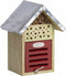 Esschert Design Insectenhotel - rood - hout en RVS - 18 x 15 x 24 cm