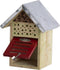 Esschert Design Insectenhotel - rood - hout en RVS - 18 x 15 x 24 cm