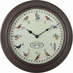 Esschert Design - Klok met vogelgeluiden