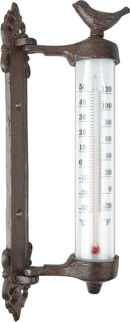 Esschert Design Muurthermometer gietijzer bruin BR20