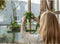 Esschert - Design - Plantenblad - hangend - rechthoekig - L - groen
