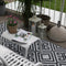 Esschert Design Vloerkleed - 120x180 cm - Zwart Wit
