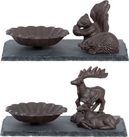 Esschert Design - Vogelbad o/leisteen bosdier l12b20