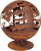 Esschert Design Vuurbal laser cut roest