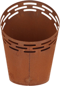 Esschert Design - Vuuremmer lasercut strepen - Roestbruin - Vuurschaal