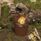 Esschert Design - Vuuremmer lasercut strepen - Roestbruin - Vuurschaal