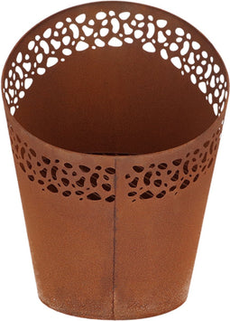 Esschert Design Vuuremmer roest - laser cut rondjes