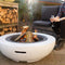 Esschert Design – Vuurschaal Beton(look) MGO L - Vuurschaal BBQ - Staal - Zwart