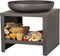 Esschert - Design - Vuurschaal - met - houtopslag - 62 - cm - zwart