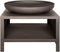 Esschert Design Vuurschaal Staal Ø61 cm -Zwart - Vuurschaal 61 cm - Vuurkorf - Met Houtopslag