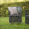 Esschert Design - Waxed canvas outdoor buitenkussen - 47,5X47,5cm - Grijs