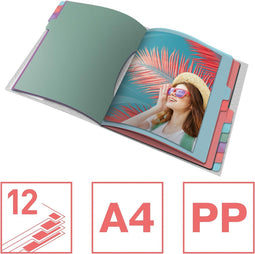 Esselte Colour'Breeze sorteermap, PP, ft A4, 12 tabs, assorti