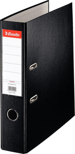 Esselte Essentials Kunststof Ordner - Capaciteit van 500 A4-Vel - Rugbreedte van 75mm - Zwart