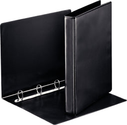 Esselte Essentials Panorama 4-Rings A4 Ringband - Rugbreedte van 25mm - Zwart