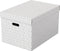 Esselte Home Duurzame Grote Opbergdoos met Deksel - Set van 3 Stuks - 100% Gerecycled Karton en 100% Recyclebaar - Wit