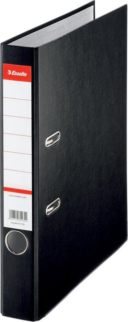 Esselte Kartonnen Ordner - Capaciteit van 500 A4-Vel - Rugbreedte van 75mm - Zwart