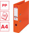 Esselte No.1 Kunststof A4 Ordner met Etikethouder - 2-Rings - Rugbreedte Van 75mm - Capaciteit van 500 Vel - Oranje