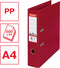 Esselte No.1 Kunststof A4 Ordner met Etikethouder - 2-Rings - Rugbreedte Van 75mm - Capaciteit van 500 Vel - Bordeaux
