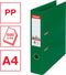 Esselte No.1 Kunststof A4 Ordner met Etikethouder - 2-Rings - Rugbreedte Van 75mm - Capaciteit van 500 Vel - Groen