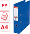 Esselte No.1 Kunststof A4 Ordner met Etikethouder - 2-Rings - Rugbreedte Van 75mm - Capaciteit van 500 Vel - Blauw