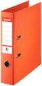 Esselte No.1 Kunststof A4 Ordner met Etikethouder - 2-Rings - Rugbreedte Van 75mm - Capaciteit van 500 Vel - Oranje