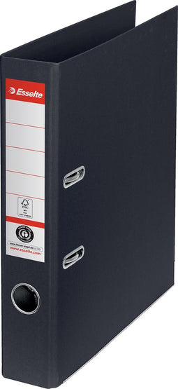 Esselte No. 1 Ordner - Rugbreedte van 50mm - 100% Gerecycled Karton - Zwart