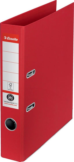 Esselte No. 1 Ordner - Rugbreedte van 50mm - 100% Gerecycled Karton - Rood