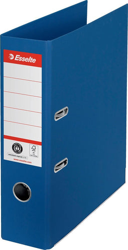 Esselte No. 1 Ordner - Rugbreedte van 75mm - 100% Gerecycled Karton - Blauw