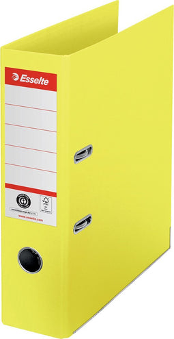 Esselte No. 1 Ordner - Rugbreedte van 75mm - 100% Gerecycled Karton - Geel