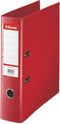 Esselte No.1 VIVIDA Kunststof A4 Ordner met Etikethouder - Voor 500 Vel - Rugbreedte van 75mm - Rood