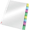 Esselte Premium A4 Index Showtas - Gemaakt Van Kunststof met 8 Tabs - 80 Micron - Transparant