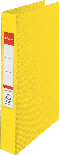 Esselte Vivida Duurzame Kunststof 2-Rings Ringband voor 190 A4 Vel - Rugbreedte van 42mm - Geel