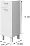 ESSENTIAL - Opslageenheid 1 deur 1 lade - Wit - L 30 cm