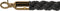 Essentials Afschermingskoord luxe zwart - koper - - 3cm - lengte 157 cm