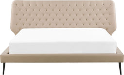 ESSONNE - Tweepersoonsbed - Beige - 180 x 200 cm - Kunstleer