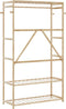 vidaXL - Kledingrek - met - schappen - 110x40x175 - cm - bamboe