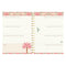 Lannoo Agenda (2026) - Agenda wire-o - 120x160mm - Exotic Palms - Roze palm op donker groen