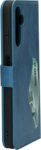 Mobiparts Galaxy A14 (2023) - Classic Wallet Case - Ruimte voor pasjes - Steel Blue